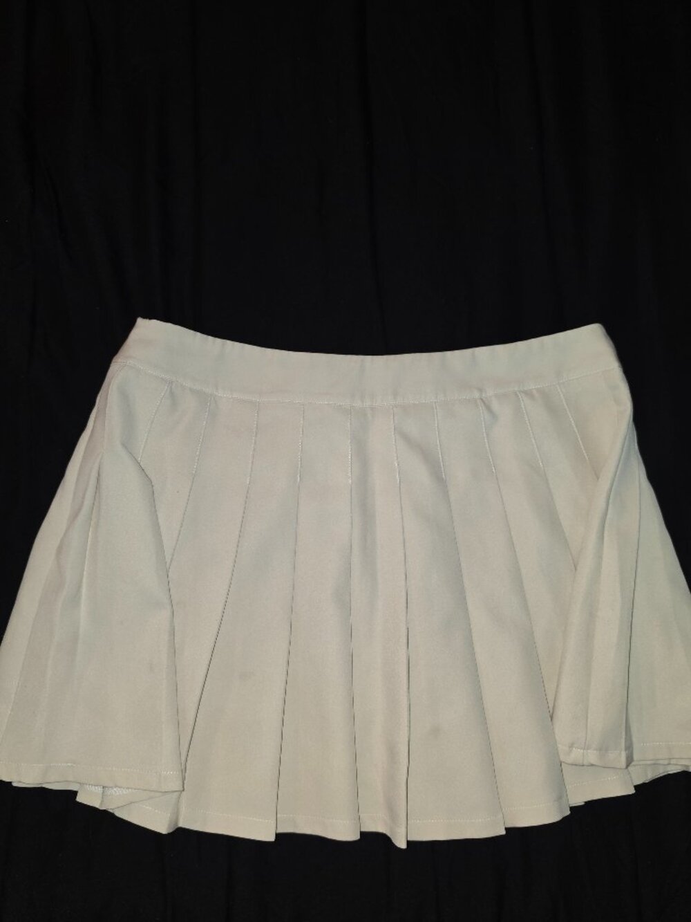 Pleated Mini Skirt - Cream